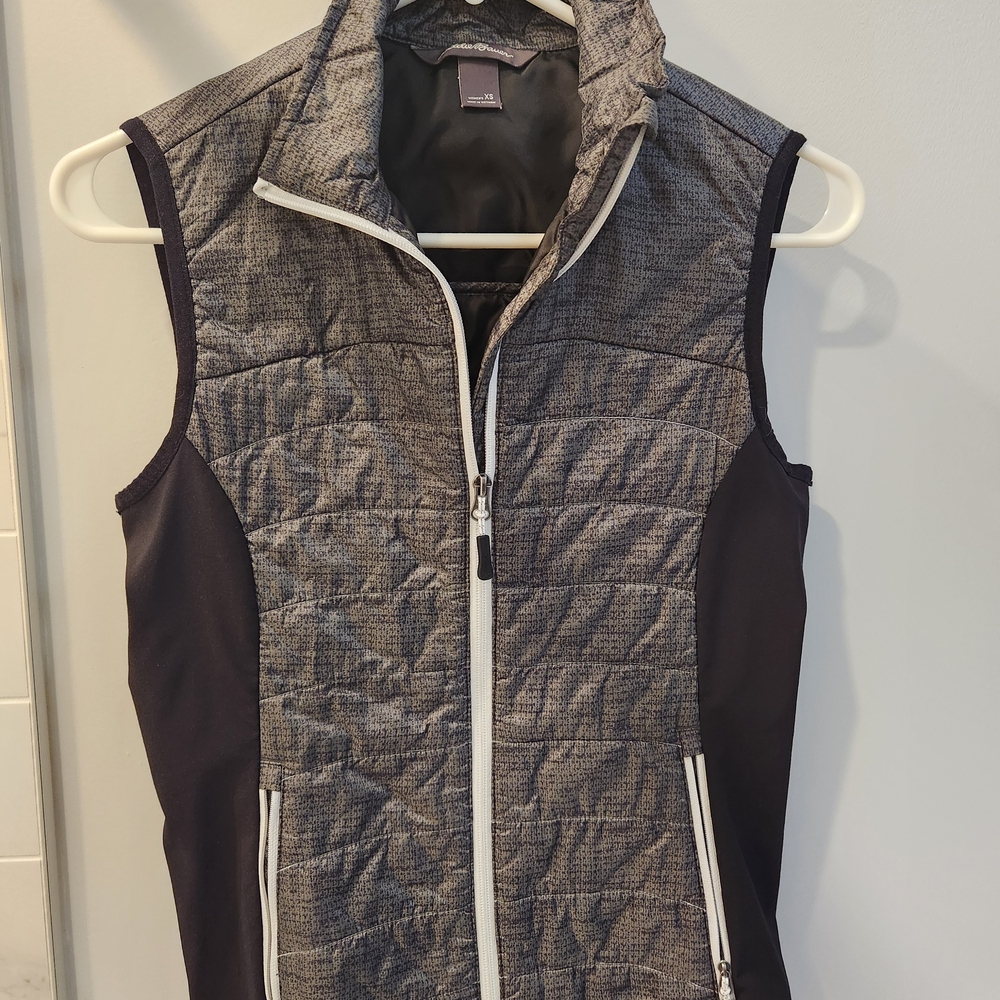 Women's Gray Quilted Vest